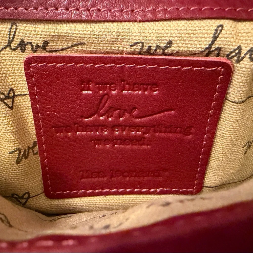 Lisa Leonard Genuine Leather Wallet with Zipper Tassel & 22 Card Slots, Red NWOT - Picture 8 of 15